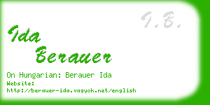 ida berauer business card